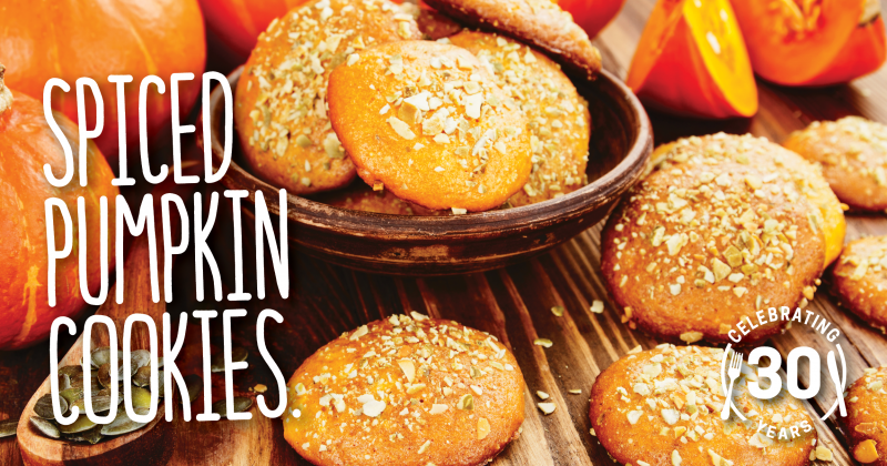Spiced Pumpkin Raisin Cookies